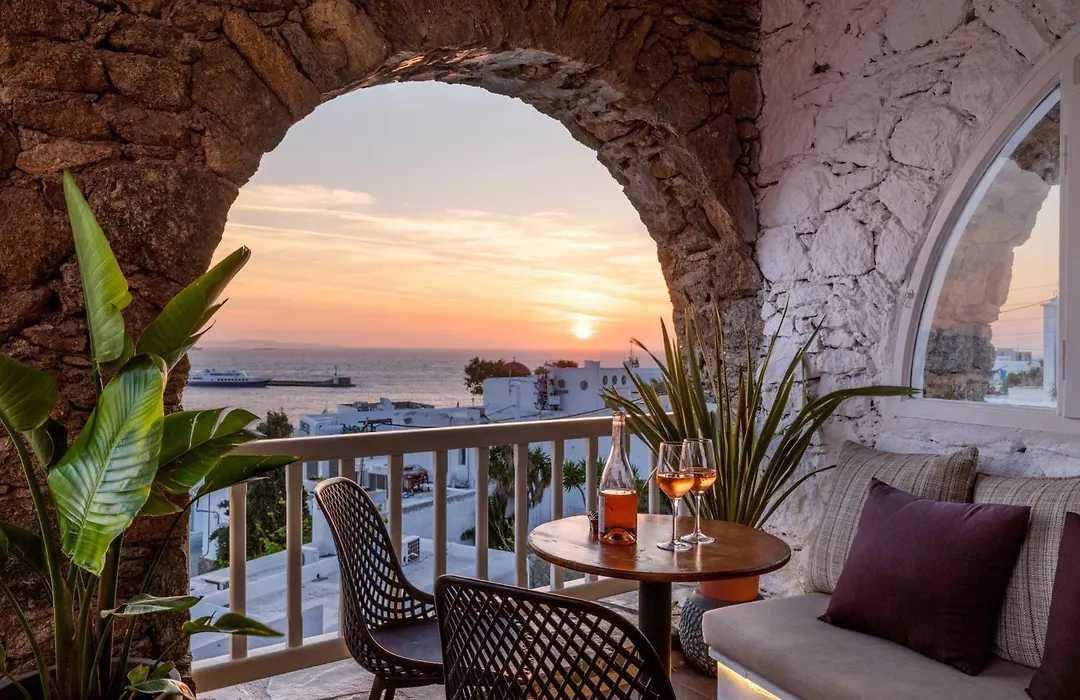 Yalos Hotel Sunset View Mykonos Town Private Rooms-1